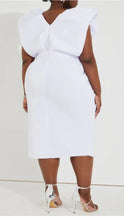 Load image into Gallery viewer, Plus Size Neoprene Bodycon Dress