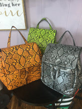 Load image into Gallery viewer, Snakeskin Backpack
